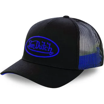 Μαύρο καπέλο trucker με μπλε λογότυπο NEO BLU από Von Dutch