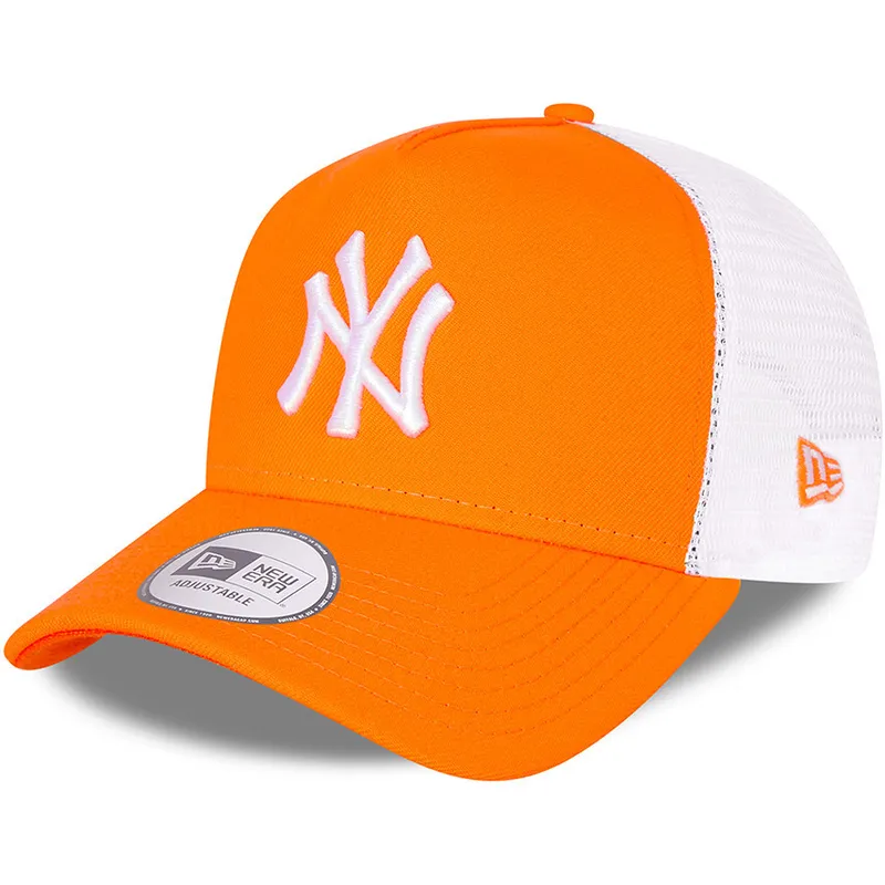 mutzen-gebogen-orange-snapback-a-frame-tonal-mesh-der-new-york-yankees-mlb-von-new-era