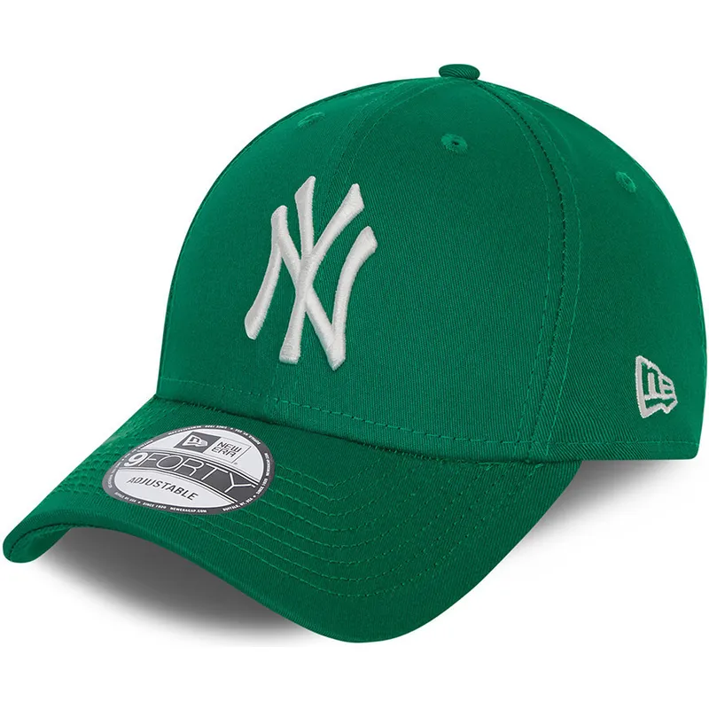 cappelli-curva-verde-cinghia-regolabile-9forty-league-essential-dei-new-york-yankees-mlb-di-new-era