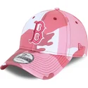 mutzen-gebogen-tarnung-verstellbares-band-rosa-rosa-9forty-der-boston-red-sox-mlb-von-new-era