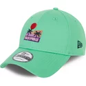 casquette-courbee-verte-ajustable-9forty-summer-palm-springs-new-era