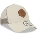 new-era-a-frame-9forty-heritage-patch-grey-trucker-hat