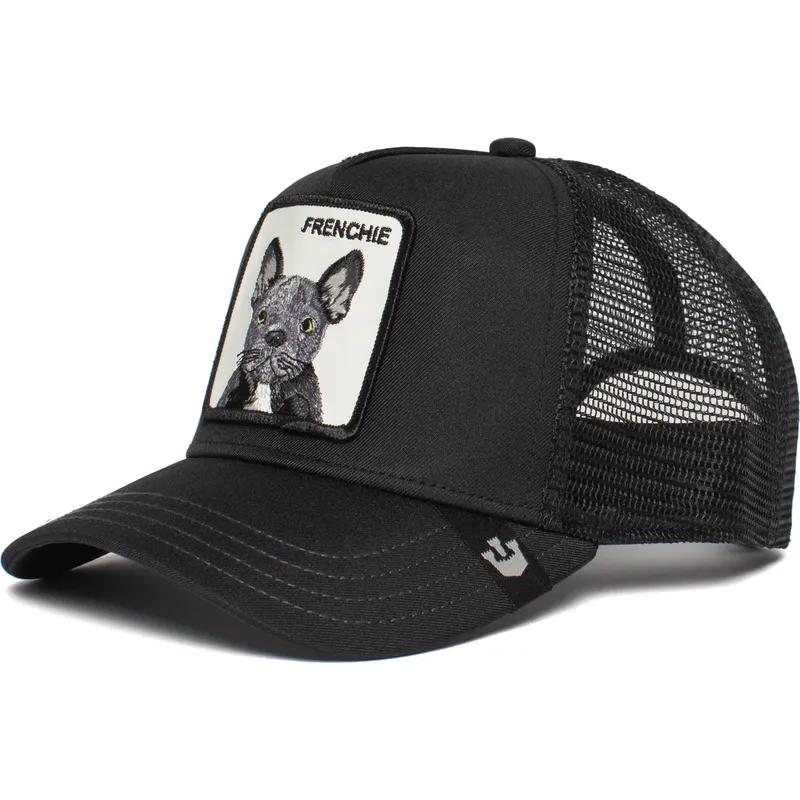 cappellino-trucker-nero-cane-bulldog-francese-frenchie-the-farm-di-goorin-bros