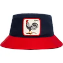 secchi-blu-marino-dei-bucket-azul-marino-y-rojo-gallo-cock-americana-the-farm-the-farm-di-goorin-bros