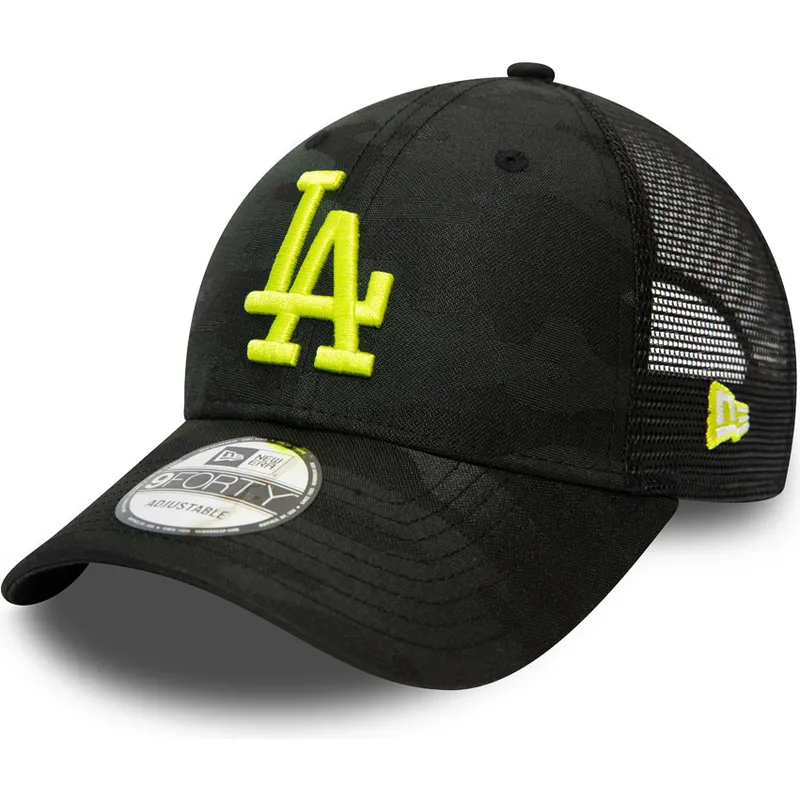cappelli-curva-mimetizzazione-cinghia-regolabile-negro-9forty-home-field-dei-los-angeles-dodgers-mlb-di-new-era