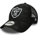 cappelli-curva-mimetizzazione-cinghia-regolabile-negro-9forty-home-field-dei-las-vegas-raiders-nfl-di-new-era