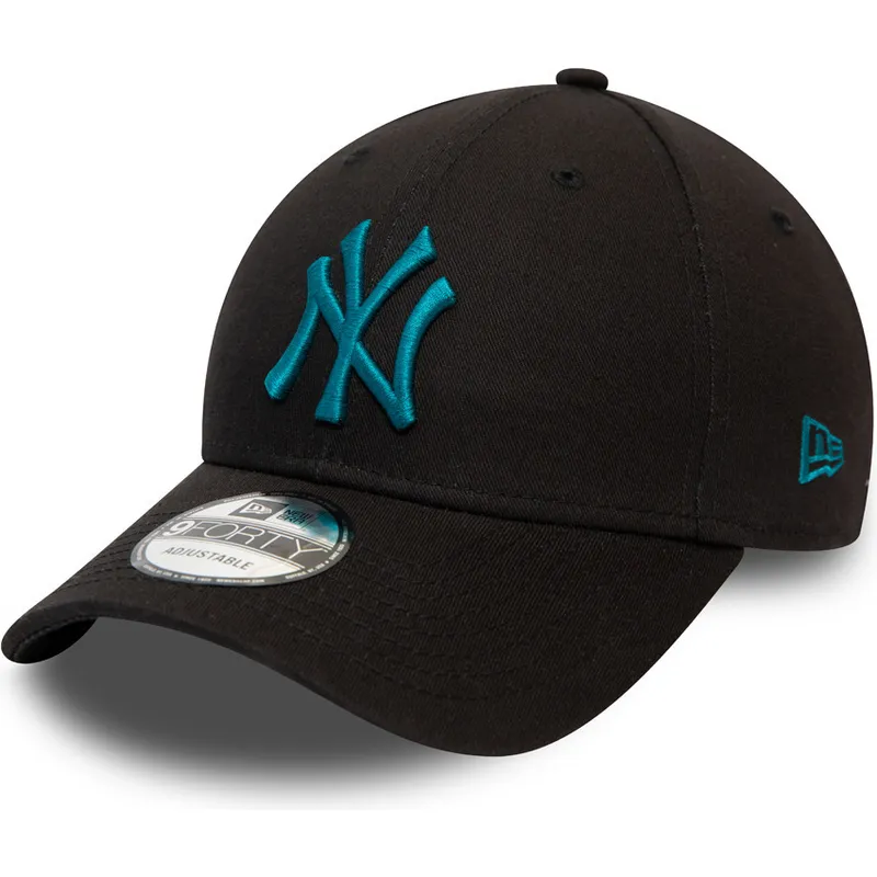 mutzen-gebogen-schwarz-verstellbares-band-9forty-league-essential-der-new-york-yankees-mlb-von-new-era