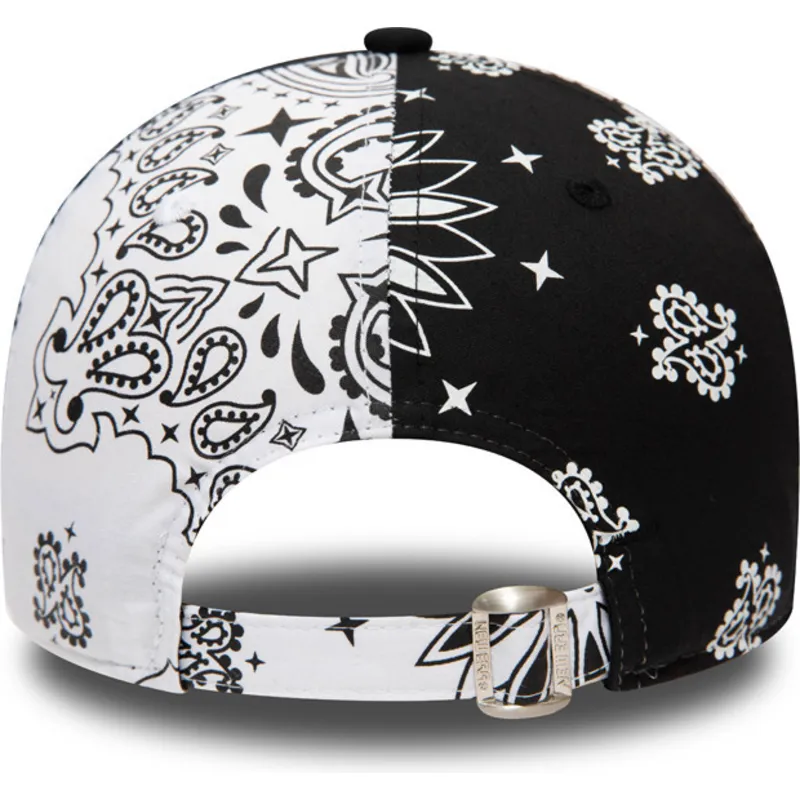 cappelli-curva-nero-cinghia-regolabile-9forty-paisley-print-dei-new-york-yankees-mlb-di-new-era