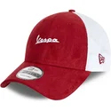 rote-suede-a-frame-vespa-piaggio-trucker-kappe-von-new-era