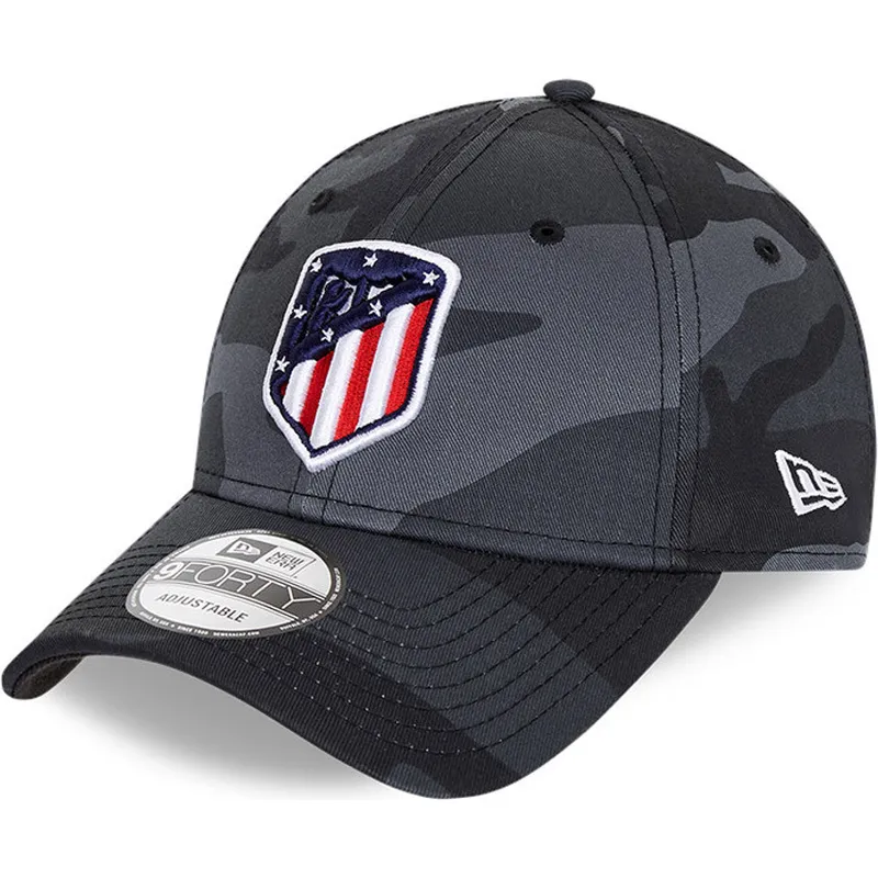 cappelli-curva-mimetizzazione-cinghia-regolabile-negro-9forty-de-atletico-dei-atletico-de-madrid-lfp-di-new-era
