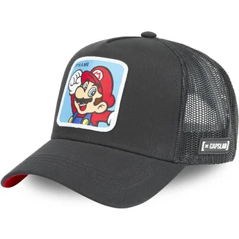 Gorra trucker negra Mario CLA2 Super Mario Bros. de Capslab