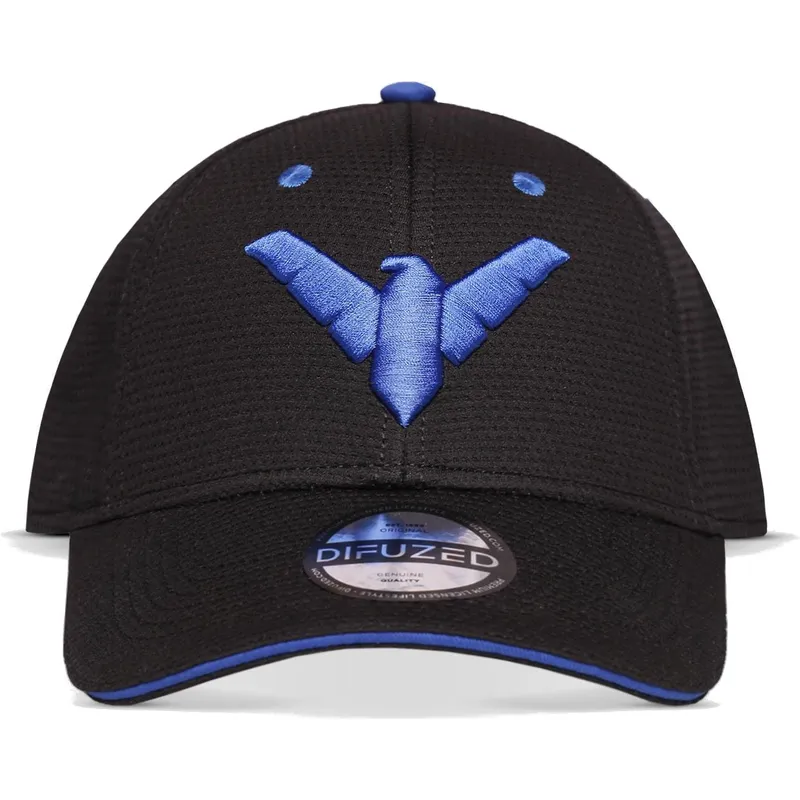 cappellino-curvo-nero-snapback-nightwing-dc-comics-di-difuzed