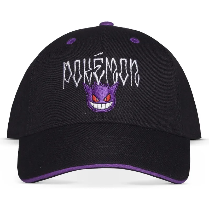 cappellino-curvo-nero-snapback-gengar-pokemon-di-difuzed