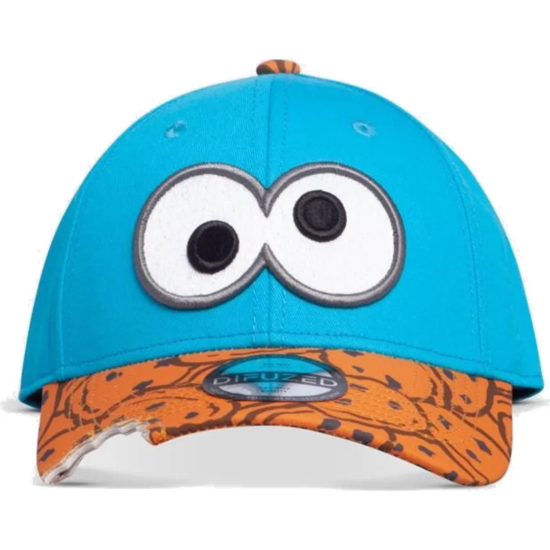 cappelli-curva-blu-snapback-marron-monstruo-dei-las-galletas-barrio-sesamo-di-difuzed