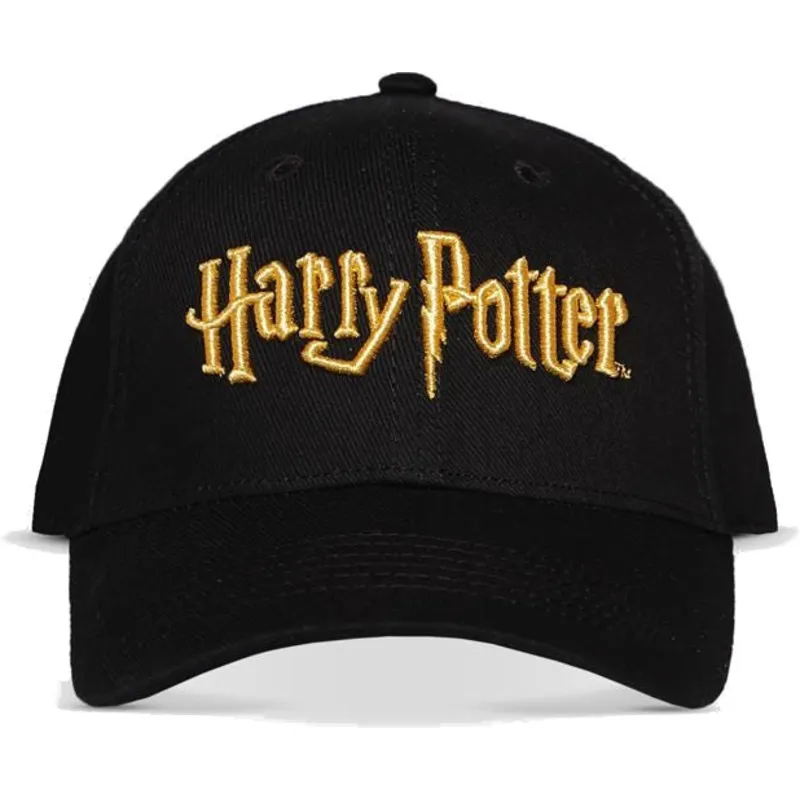 cappellino-curvo-nero-snapback-gold-logo-harry-potter-di-difuzed