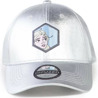 Difuzed Curved Brim Elsa Frozen 2 Disney Silver Adjustable Cap