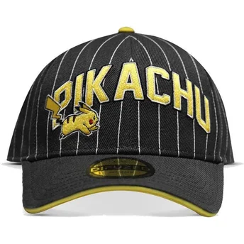 Difuzed Curved Brim Pikachu Pokémon Black Snapback Cap