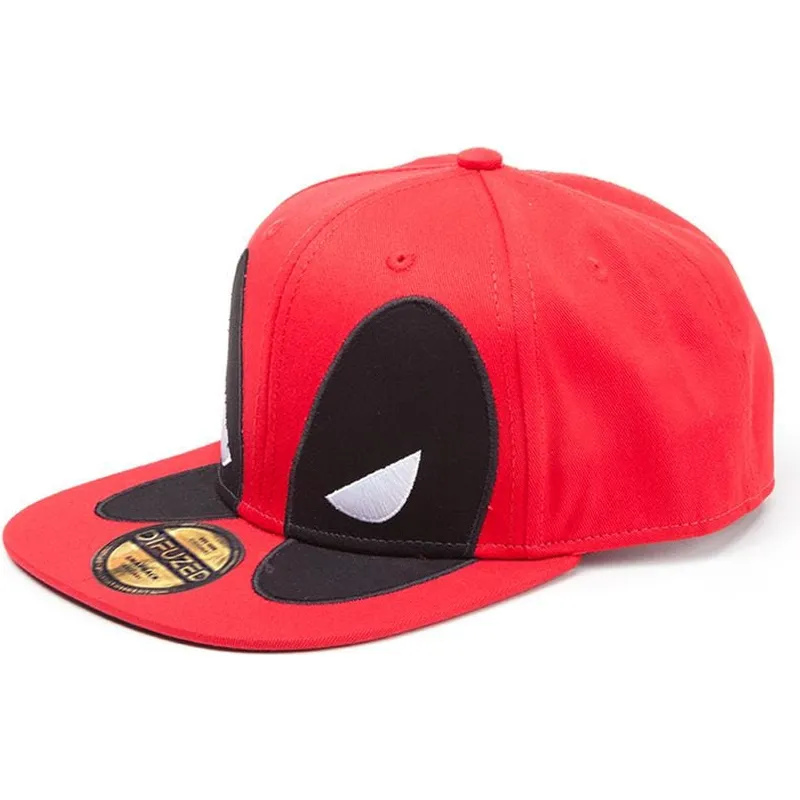 cappello-piatto-rosso-snapback-deadpool-big-face-marvel-comics-di-difuzed