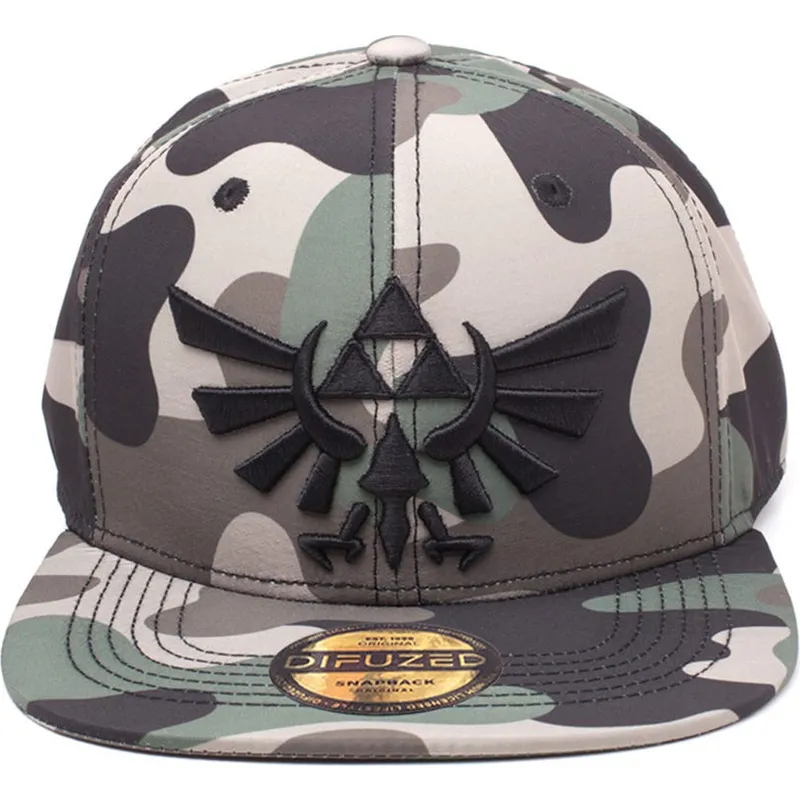 berretto-piatto-camouflage-snapback-triforza-screen-print-the-legend-of-zelda-di-difuzed