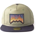 cappello-piatto-verde-regolabile-con-logo-retro-eternal-doom-di-difuzed