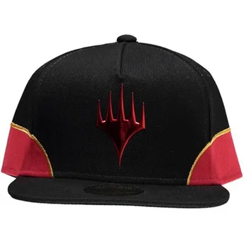 Gorra plana negra y roja snapback Chandra Magic: The Gathering de Difuzed