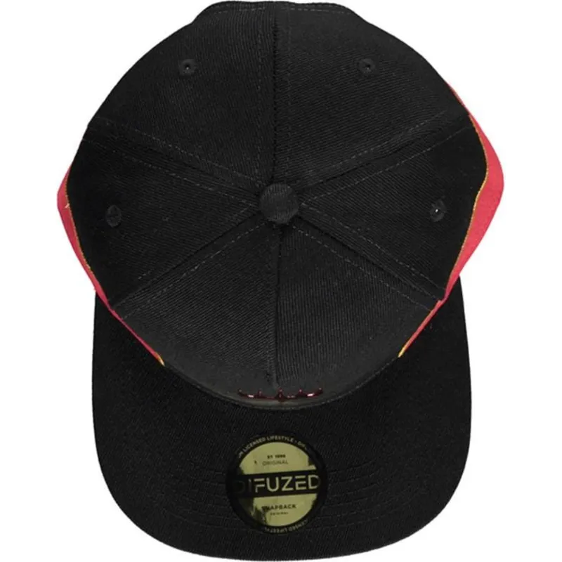 cappello-piatto-nero-e-rosso-snapback-chandra-magic-the-gathering-di-difuzed