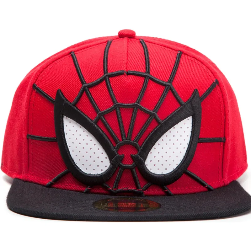 gorra-plana-roja-y-negra-snapback-spider-man-3d-mesh-eyes-marvel-comics-de-difuzed