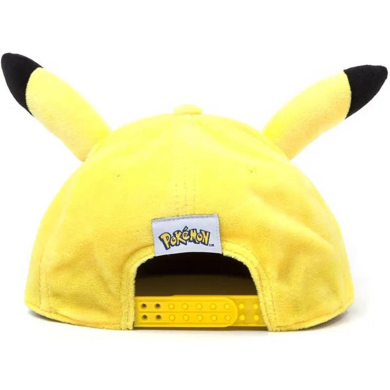 berretto-piatto-giallo-snapback-pikachu-plush-pokemon-di-difuzed