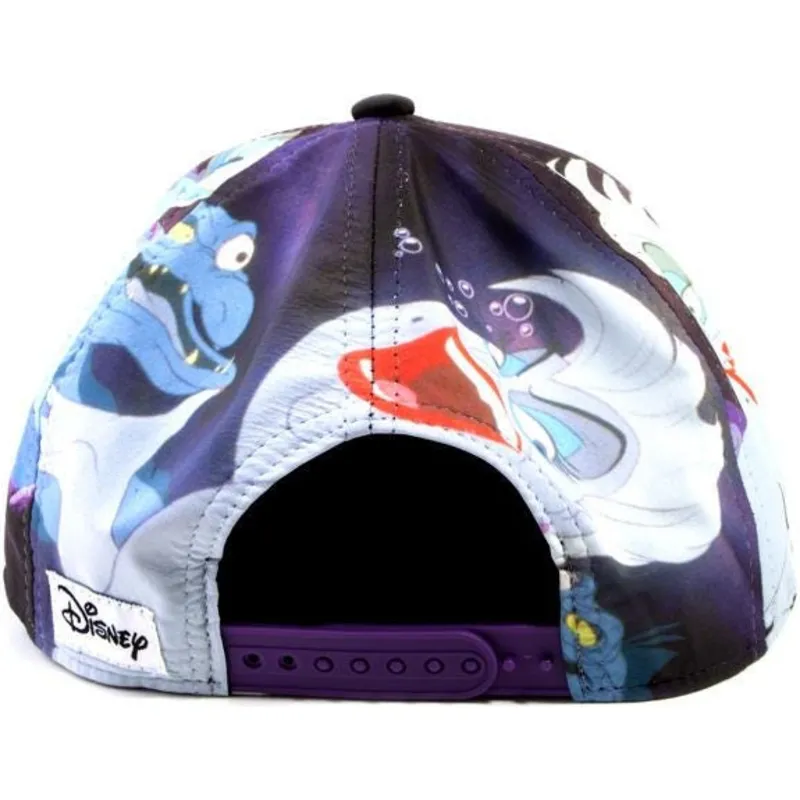 berretto-piatto-nero-snapback-ursula-la-sirenetta-disney-di-difuzed