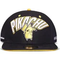 cappello-piatto-nero-snapback-pikachu-imbarazzato-pokemon-di-difuzed