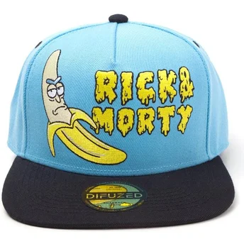 cappello-snapback-piatto-blu-e-nero-rick-banana-rick-e-morty-di-difuzed