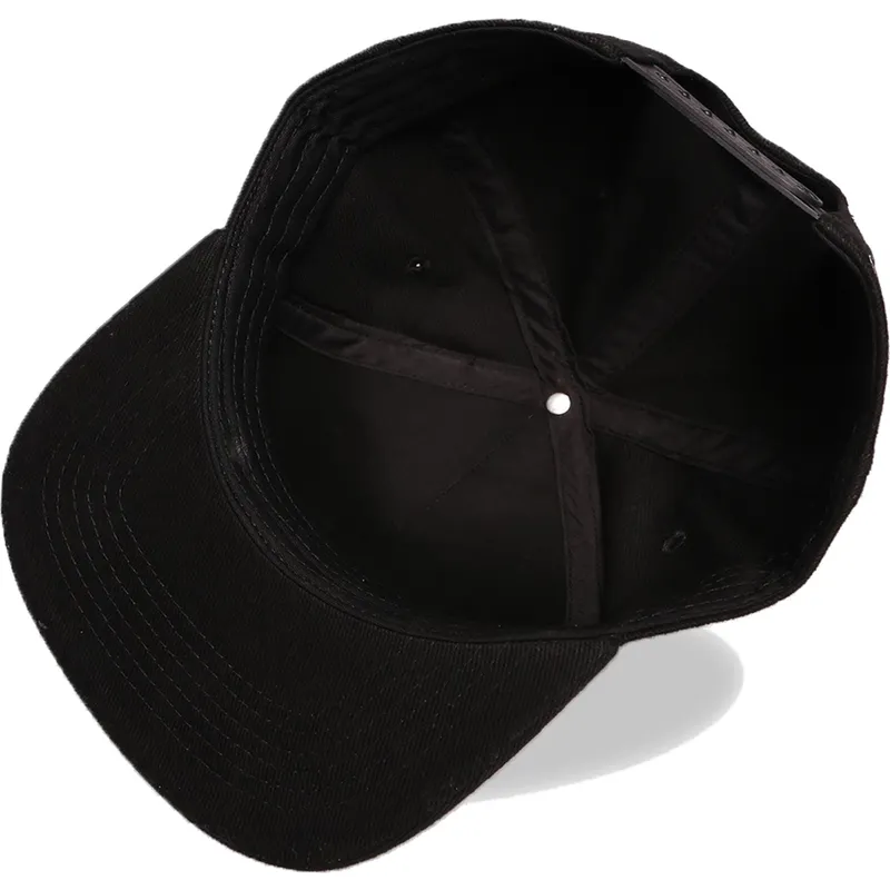 schwarze-flache-snapback-kappe-t-rex-dinosaurier-jurassic-park-von-difuzed