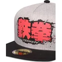 cappello-snapback-piatto-grigio-e-nero-tekken-di-difuzed