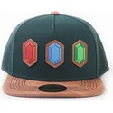 snapback-verde-e-marrone-con-visiera-piatta-rupee-the-legend-of-zelda-di-difuzed