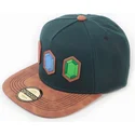 snapback-verde-e-marrone-con-visiera-piatta-rupee-the-legend-of-zelda-di-difuzed