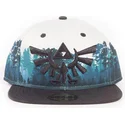 cappello-snapback-piatto-verde-bianco-e-nero-triforce-green-forest-the-legend-of-zelda-di-difuzed