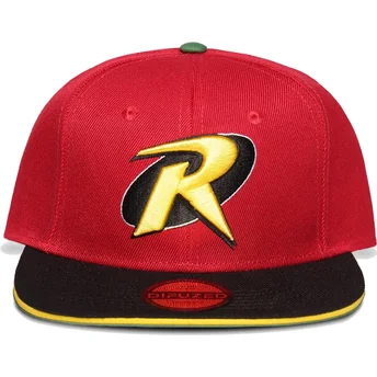 cappello-snapback-piatto-rosso-e-nero-robin-dc-comics-di-difuzed