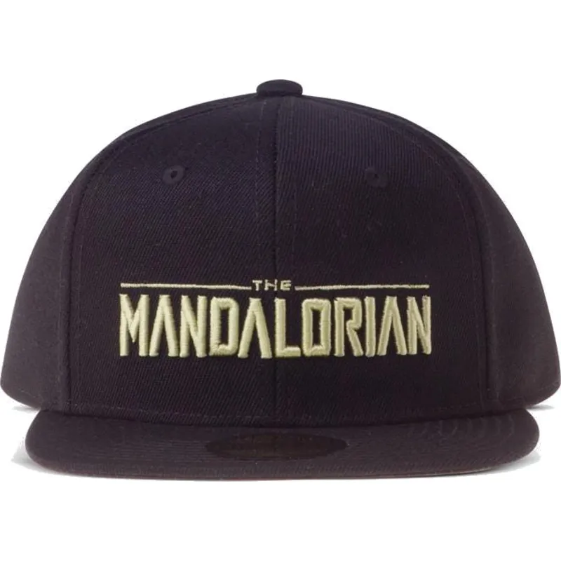 cappello-piatto-nero-snapback-the-mandalorian-silhouette-star-wars-di-difuzed