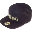 cappello-piatto-nero-snapback-the-mandalorian-silhouette-star-wars-di-difuzed