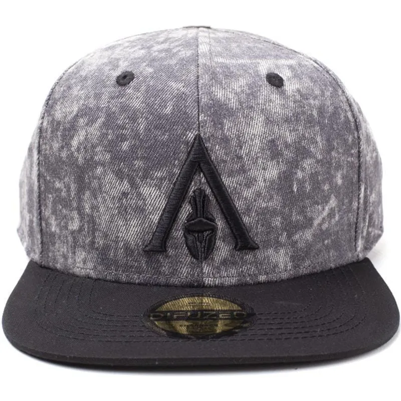 berretto-piatto-grigio-e-nero-snapback-odyssey-logo-apocalyptic-assassins-creed-di-difuzed