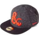 casquette-plate-noire-snapback-ampersand-dungeons-dragons-difuzed