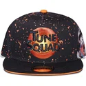 cappello-piatto-nero-e-arancione-snapback-bugs-bunny-space-jam-looney-tunes-di-difuzed