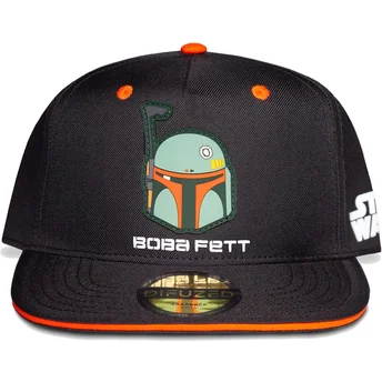 Gorra plana negra y naranja snapback para niño Boba Fett Bounty Hunter The Mandalorian Star Wars de Difuzed