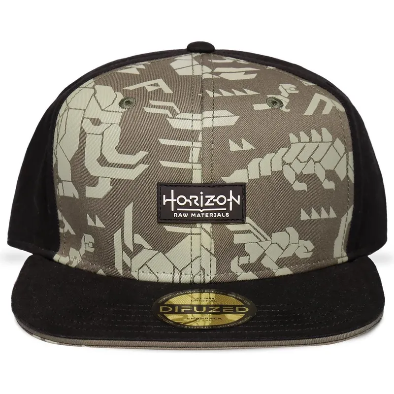 cappello-piatto-verde-e-nero-snapback-forbidden-west-horizon-di-difuzed