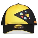 schwarze-snapback-cap-mit-gebogenem-schirm-pac-man-von-difuzed