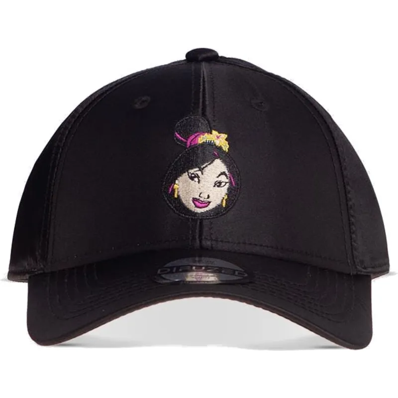 cappellino-curvo-nero-regolabile-mulan-disney-di-difuzed