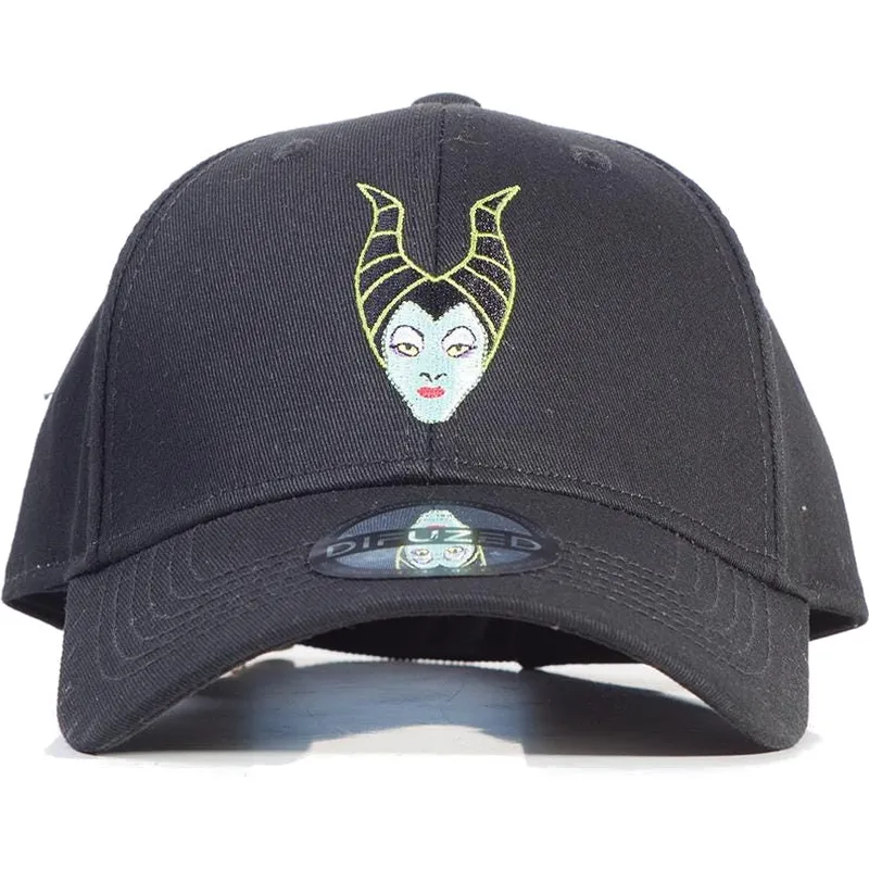 cappellino-curvo-nero-regolabile-malefica-disney-di-difuzed
