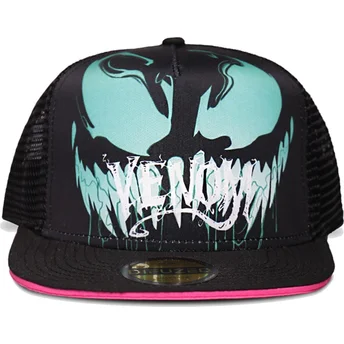 cappellino-trucker-nero-e-rosa-con-visiera-piatta-snapback-per-bambino-venom-marvel-comics-di-difuzed