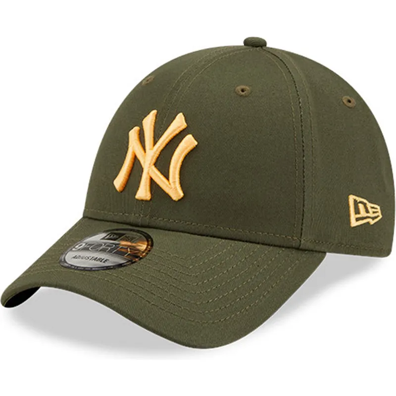cappelli-curva-verde-cinghia-regolabile-9forty-league-essential-dei-new-york-yankees-mlb-di-new-era