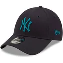 cappelli-curva-blu-marino-cinghia-regolabile-9forty-league-essential-dei-new-york-yankees-mlb-di-new-era